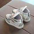 thumbnail image 5 of Spazoro Little Girls Athletic Sneakers, Luminous Lightweight Breathable Soft Sole Casual Runnning Shoes for Toddler/Little Kids/Big Kids Silver Size 23, 5 of 5