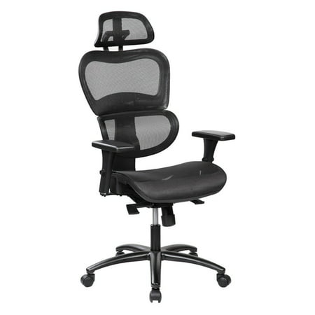 Techni Mobili High Back Mesh Office Executive Chair with Neck (Best Desk Chair For Back And Neck Pain)