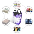 thumbnail image 5 of XMXY Watercolor Purple Texture Rectangular Laundry Basket Organizer , Collapsible Folding Tall Clothes Hampers for Laundry with Handles, 5 of 6