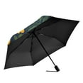 thumbnail image 2 of FORMRS Travel Umbrella Folding Auto Open Close Windproof Rain UV Protection, Yellow Floral Flamingo, 2 of 8