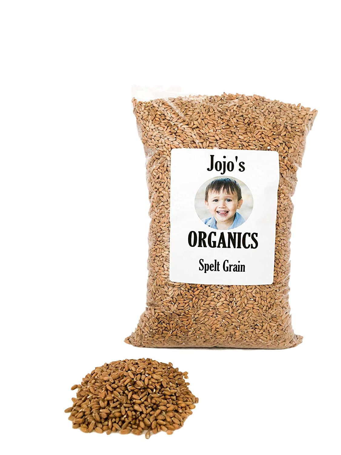 Organic Spelt Wheat Berries by Jojo's Organics Organic NonGMO Bulk Grains 5 lbs Great for