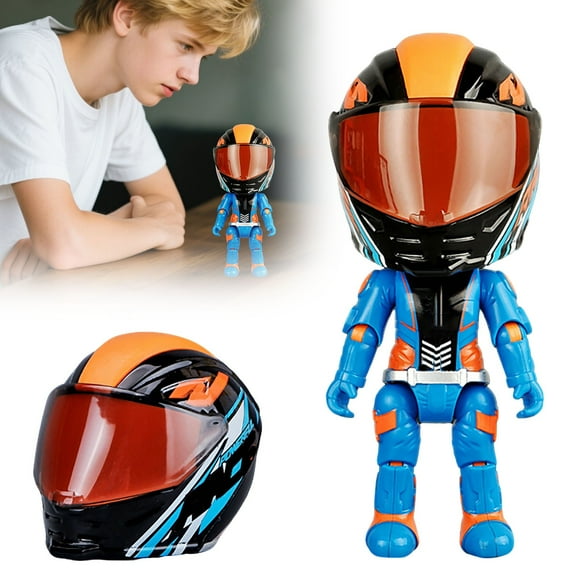 Figura de acción de motocicleta para niños, modelo de motocicleta de escritorio con articulaciones móviles, versión Q, figuras coleccionables para niños y adultos
