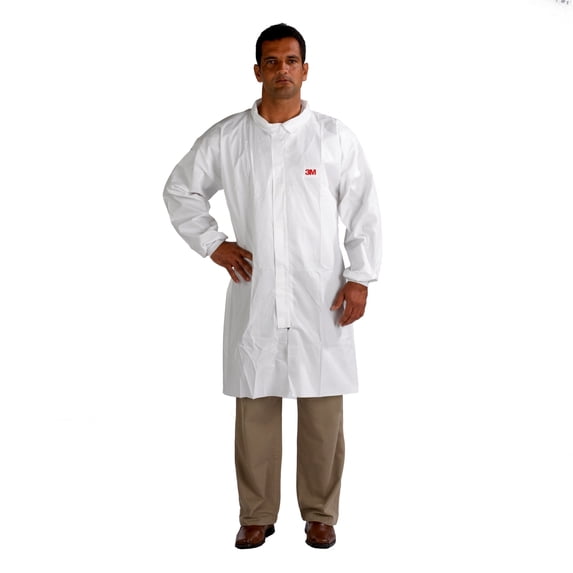 3M Disposable Lab Coat with Zip 4440-XL White, 50 EA/Case