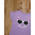 thumbnail image 6 of Tstars Girls Easter Holiday Shirts Easter Bunny Rabbit Face with Glasses Kids Happy Easter Party Shirts Easter Gifts for Girl Fitted Kids T Shirt, 6 of 6