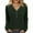 Army Green, variant on Horkkom Pullover Sweaters for Women Long Sleeve V Neck Sweaters Solid Color Button Cozy Sweaters L
