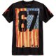 thumbnail image 1 of Camiseta gráfica Ring Of Fire para hombre con bandera triturada 67 color negro pequeña, 1 of 1