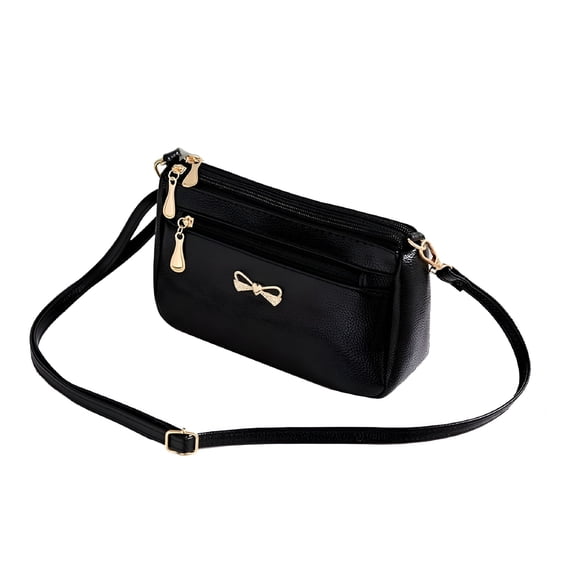 GASTROPOD Small Leather Crossbody Purses for Women Multi Pocket Cross Body Bag Zipper Purse and Handbags Functional Slim Shoulder Bag with Adjustable Long Strap (Pink)