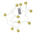 thumbnail image 2 of Northlight Golden Jingle Bell LED Christmas Lights - 4.5' Clear Wire - 10ct, 2 of 4