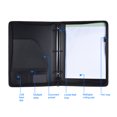 thumbnail image 3 of Multifunctional Professional Business Portfolio Padfolio Folder Document Case Organizer A4 PU Leather Zippered Closure Loose- Loop with Business Card Holder Memo Note Pad, 3 of 7
