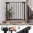 thumbnail image 5 of Pet Gate, Caveen 29.5''-32.2''Dog Gates for Stairs & Doorways, Gate for Ages 6 to 36 Months, Black, 5 of 8