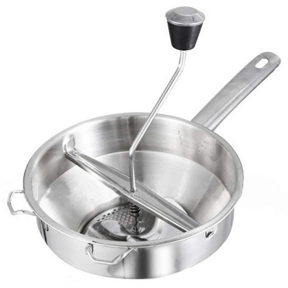 Walmart Clearance! Stainless Steel Ergonomic Food Mill with 3 Grinding Discs, Compralo Rotary Food Mill For Tomato Apple Sauce, Puree, Mashed Potatoes, Jams, Dishwasher Safe Tomatoes Kitchen Tools
