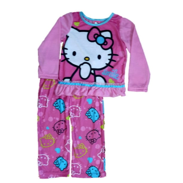 Hello Kitty Hello Kitty Girls Pink Smile Pajamas PJS Pajama 2 Piece