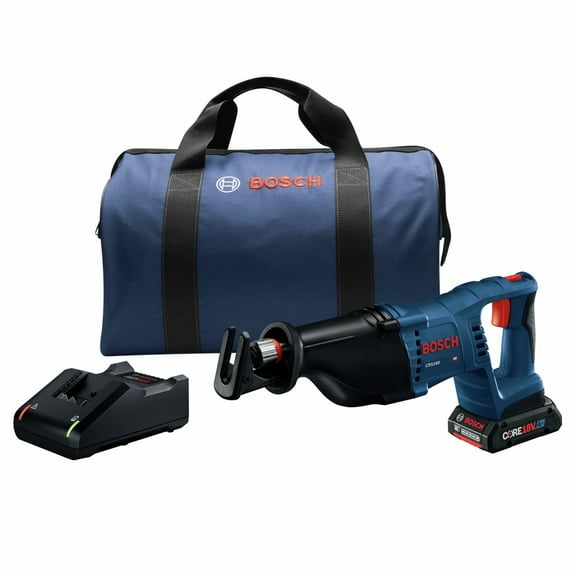 Restored Bosch CRS180-B15-RT 18V 1-1/8-Inch D-Handle Reciprocating Saw Kit with CORE18V 4.0 Ah Compact Battery (Refurbished)