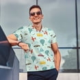 thumbnail image 4 of Pofeuu Transport Travel Print Men's Loose Fit Midweight Short-Sleeve Pocket Polo-X-Large, 4 of 6