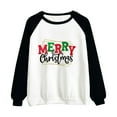 thumbnail image 3 of IROINNID Christmas Shirts for Women Crewneck Raglan Color Christmas Printed Long Sleeve Top,Black, 3 of 3