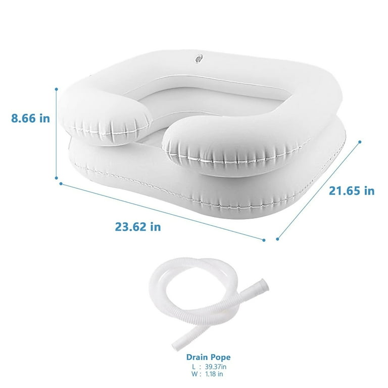 FullPetMoon Inflatable Shampoo Basin - Portable Shampoo Bowl, Hair Washing Basin for Bedridden, Disabled,Injured, Elderly, Hair Washtub