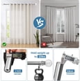 thumbnail image 5 of Urbanest Adjustable Double Curtain Rod Set Crackle Glass Manhattan Finials – 1″ Front & 3/4″ Back Rod With Brushed Steel Rod, 48–84 Inches, 5 of 6