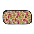 thumbnail image 3 of Vsdgher Colored Large Mushrooms and Leaves Print Large Capacity Pencil Case Pouch with Zipper, Portable Aesthetic Big Capacity Pencil Cases Pen Office Travel Stationery Bag, 3 of 8