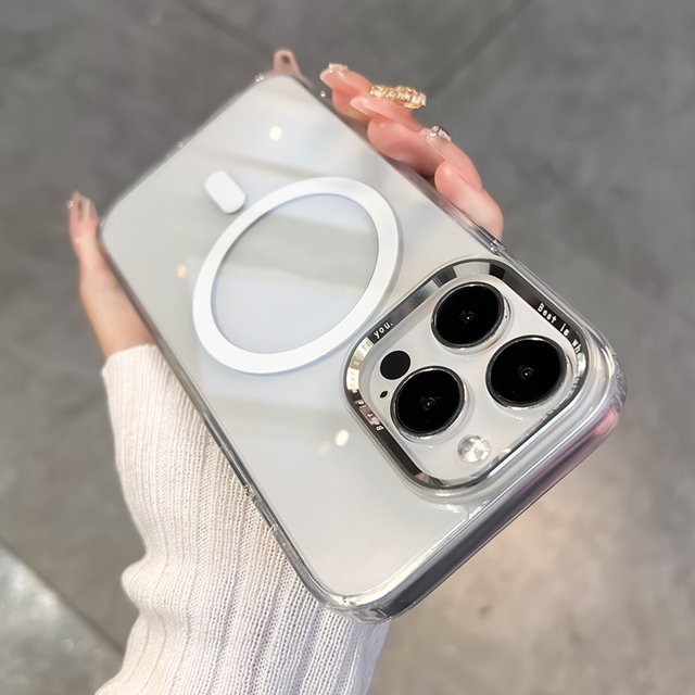Crystal Shield Funda Para Teléfono iPhone 11 12 13 14 Pro Max Magnética Transparente A Prueba De Golpes Cubierta Trasera