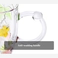 thumbnail image 5 of Taza de vidrio con relieve de fresa pintada a mano, 355 ml, transparente, for desayuno, café, leche y asa., 5 of 5