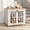 White, variant on YOKWOK 42 Inch Furniture-Style Dog Crate for Large Dogs, Heavy Duty Thick Metal Dog Cage with Water Resistant Top & Safe Lock, Chew-Proof & Escape-Proof Large Indoor Dog Kennel, Brown