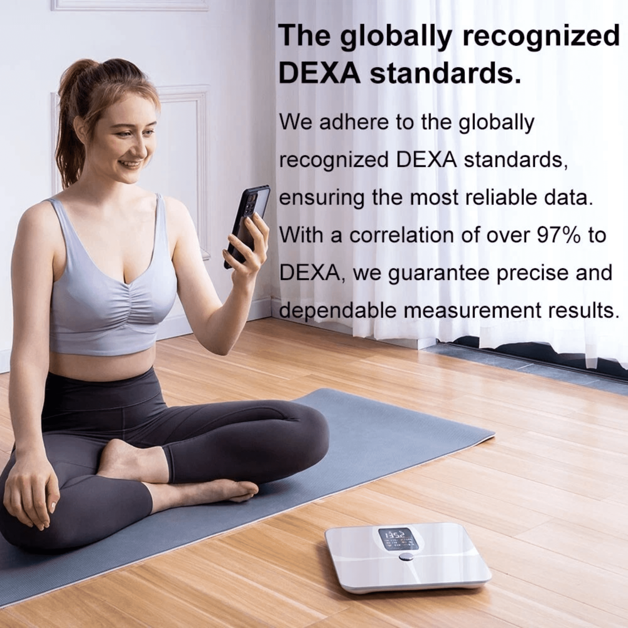 Open Box Checkme Lepulse Smart Scale for Body Weight, 22 Body Composition Analyzer-BMI, Body Fat, Muscle Mass & Heart Rate, 4.68" Large VA Display w/ Trend Tracking, High Accuracy Digital Bathroom Scale,White