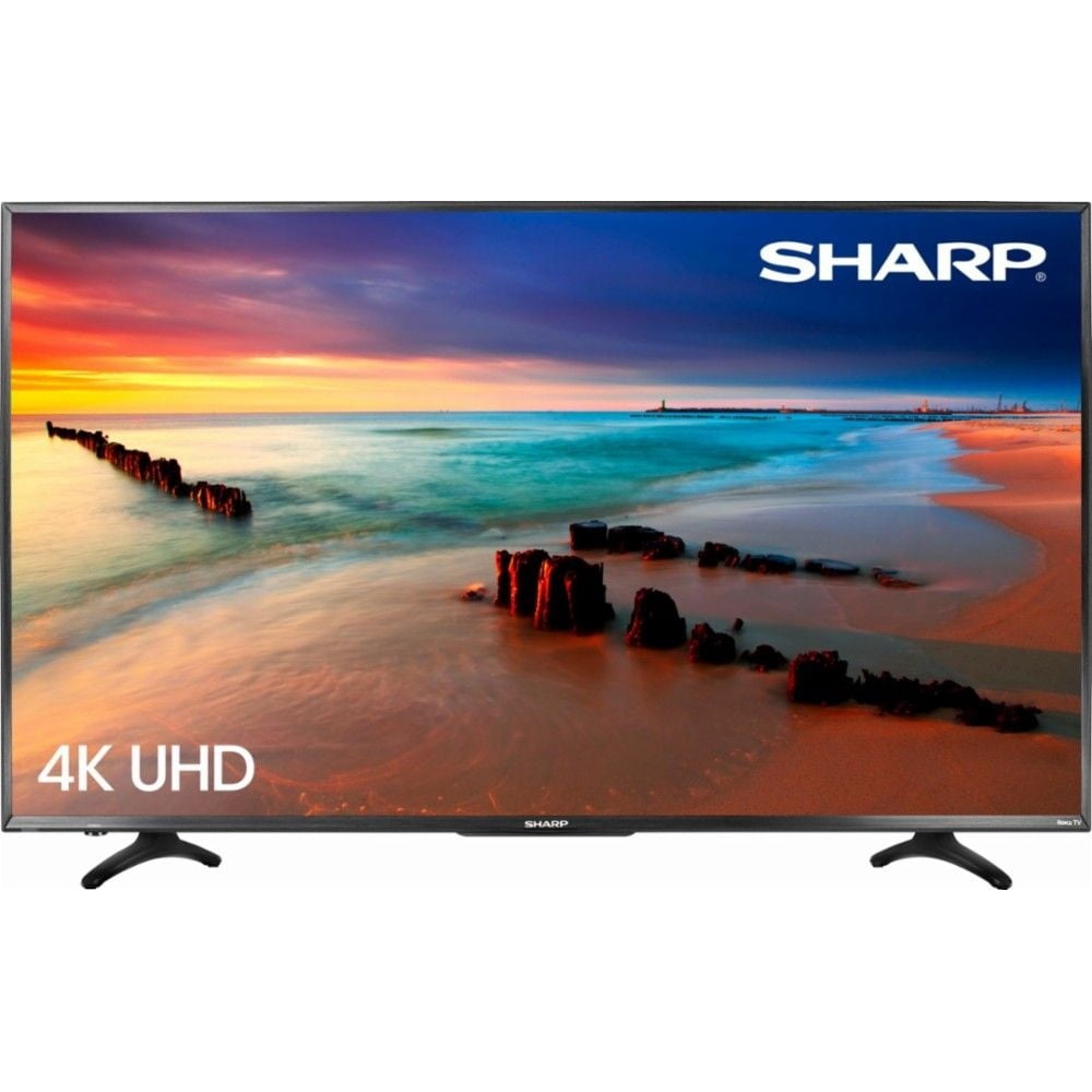 Sharp 65 Inch LED 2160p Smart 4K UHD TV w/ HDR Roku TV LC65LBU591U (Refurbished