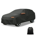 thumbnail image 1 of Funda de coche única Bargains, película de aluminio, funda para coche completa, protección impermeable para todo clima con cremallera en la puerta del conductor, negra para Kia Sportage, 1 of 6