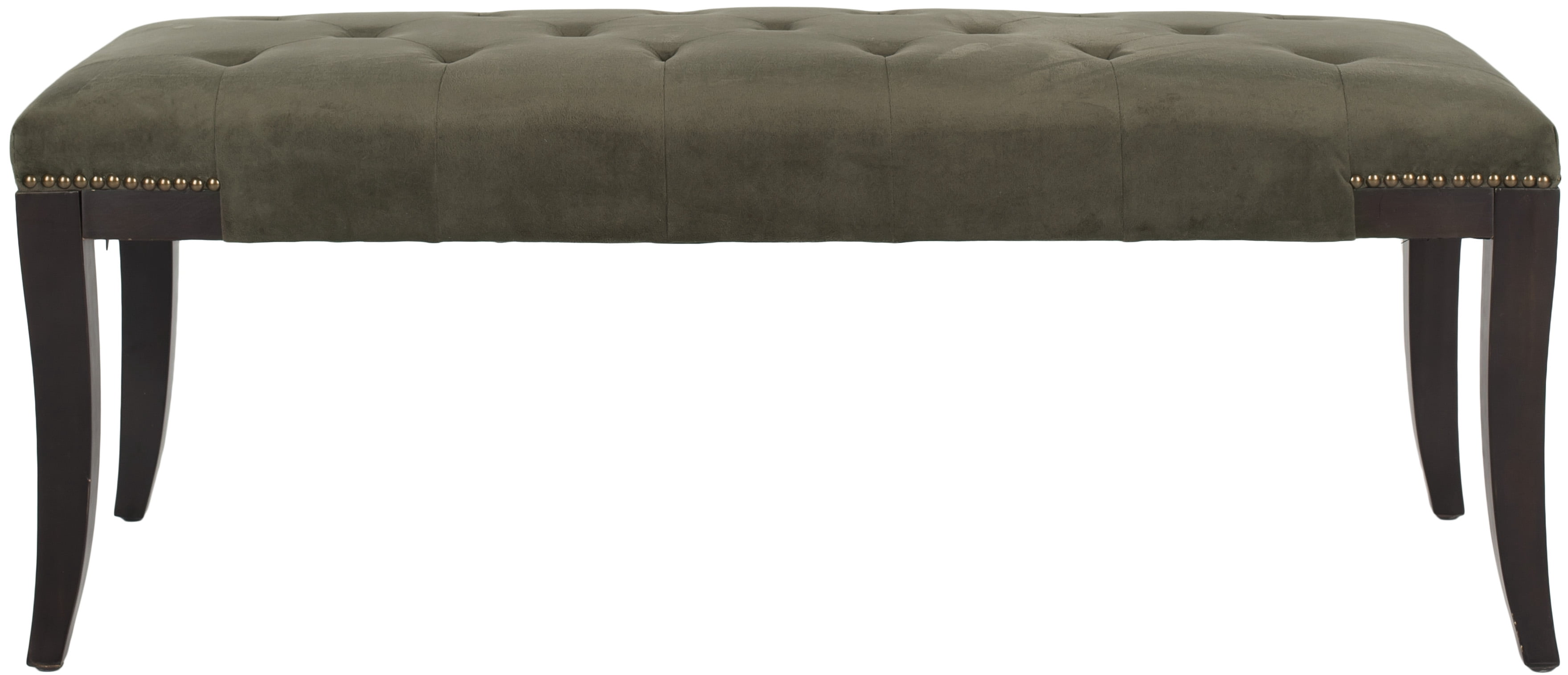 SAFAVIEH Gibbons Classic Glam Upholstered Bench w/ Nail Heads