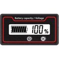 thumbnail image 1 of Medidor de batería, voltímetro de capacidad de batería de 12 V, 24 V, 36 V, 48 V, 72 V, 84 V con alarma de luz, medidor de monitor de batería de CC profesional para vehículos eléctricos (blanco), 1 of 4