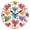 Black, variant on Love Orange Green Tile Pattern Wall Clock 10in Round Artistic Oil Painting Home Decor Desk Table Clock