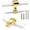 2 Pack, Gold, variant on Allio-Acrylic Cabinet Knobs Brushed Gold Clear T Bar, 3.15"