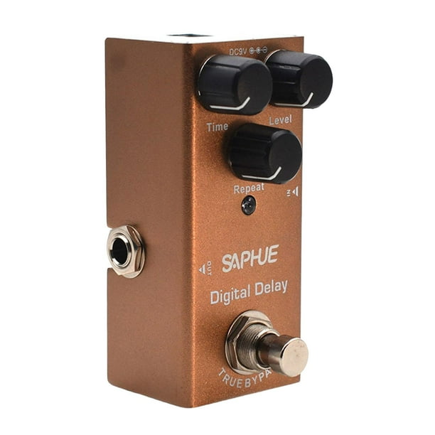 Pedal de Guitarra Partes Portátiles con Cuerpo Ligero 9V Pedal de s de Guitarra para Bajo de Guitarra Eléc para retardo digital Sunnimix pedal de bajo