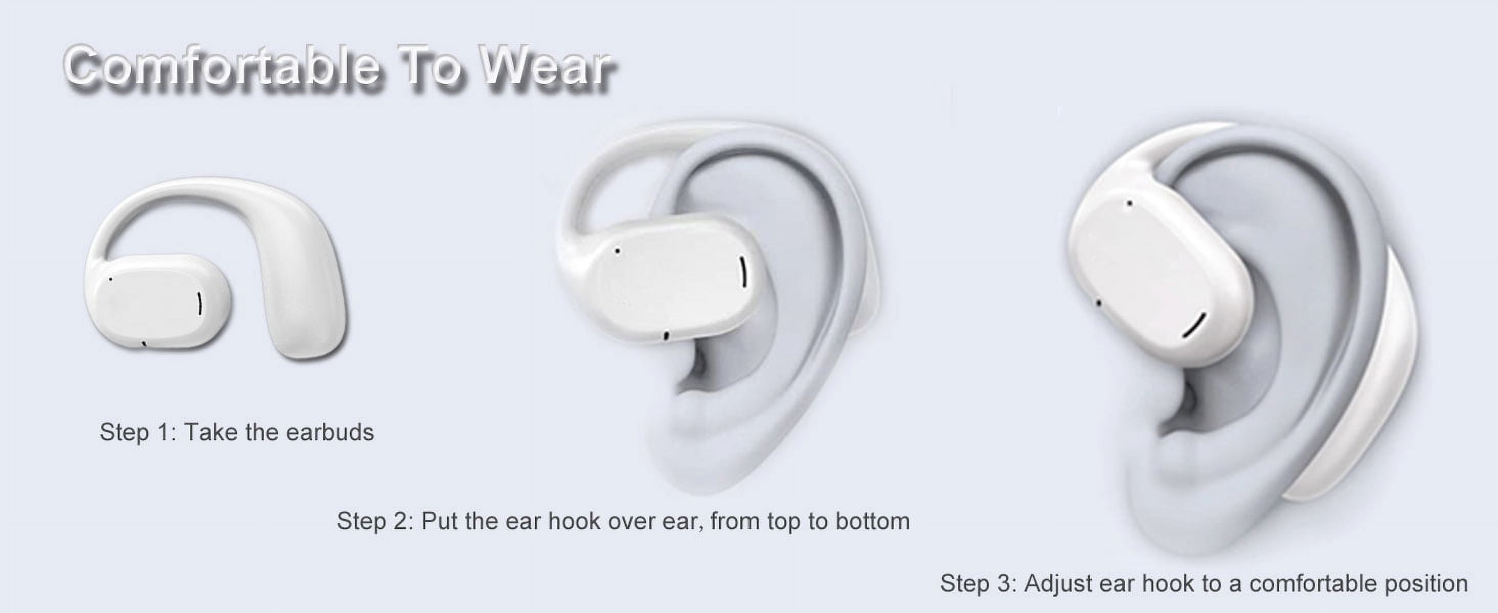 Wireless Ear-hook OWS Earphones for Google Pixel 8a/6a/6 Pro - Over the Ear Headphones True Stereo Charging Case Hands-free Mic Headset