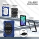 thumbnail image 3 of Funda Resistente a Prueba de Golpes para iPad mini 2024 / mini 6, Funda Protectora de Silicona Anti-caída + Capa de PC con Asa Giratoria de 360°, Soporte, Correa para el Hombro, Azul Oscuro, 3 of 8