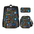 thumbnail image 1 of Balery Happy Father Day Mochila escolar 3 en 1 para niños: mochila resistente con lonchera térmica y estuche para lápices. Mochila escolar para niños y niñas., 1 of 7
