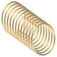 thumbnail image 1 of Uxcell Paquete de 12 Anillos Atrapa Sueños, Anillo Redondo de Metal Macramé de 2 Pulgadas para Corona de Boda DIY [Dorado], 1 of 6