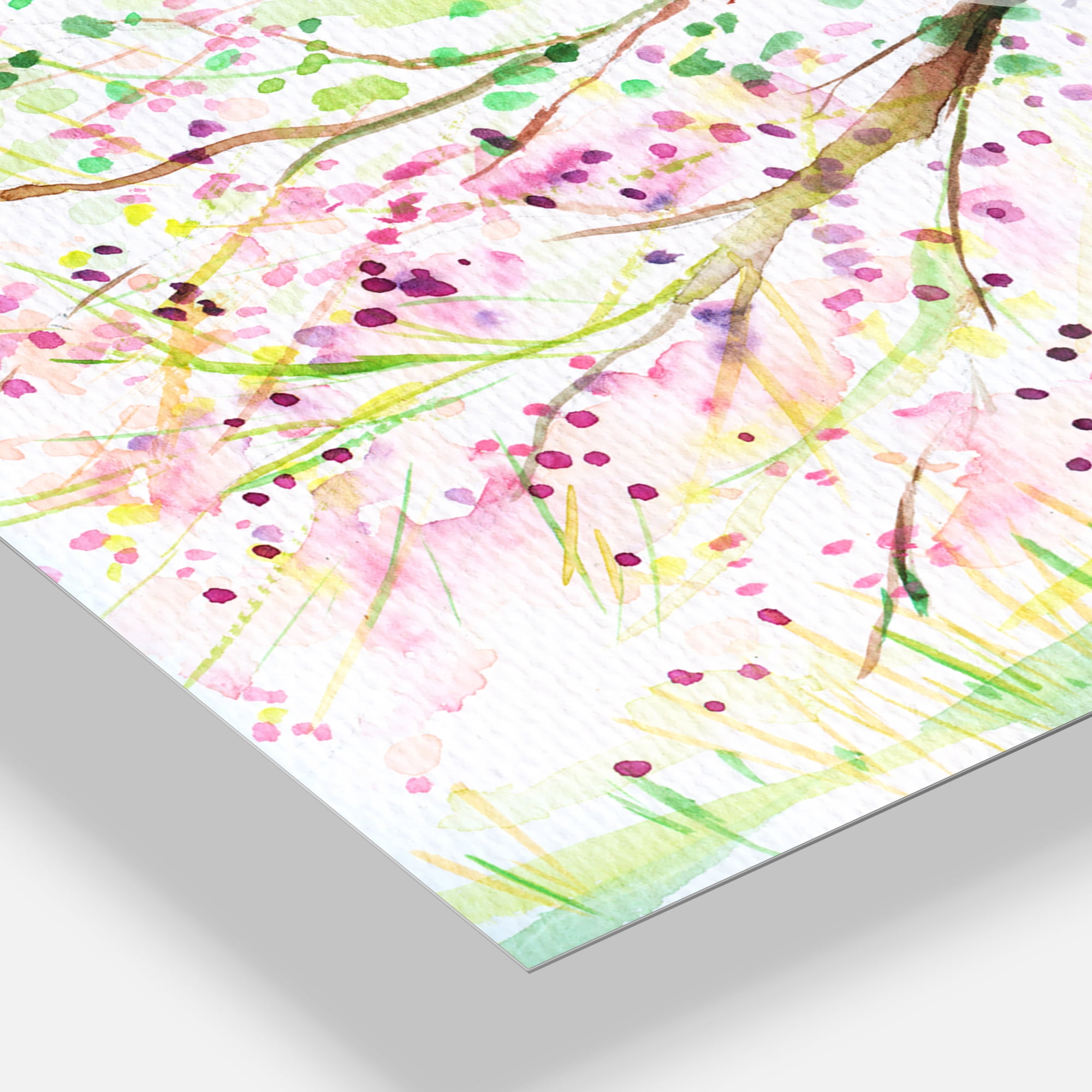 Designart 'Four Seasons Tree' Modern wall clock