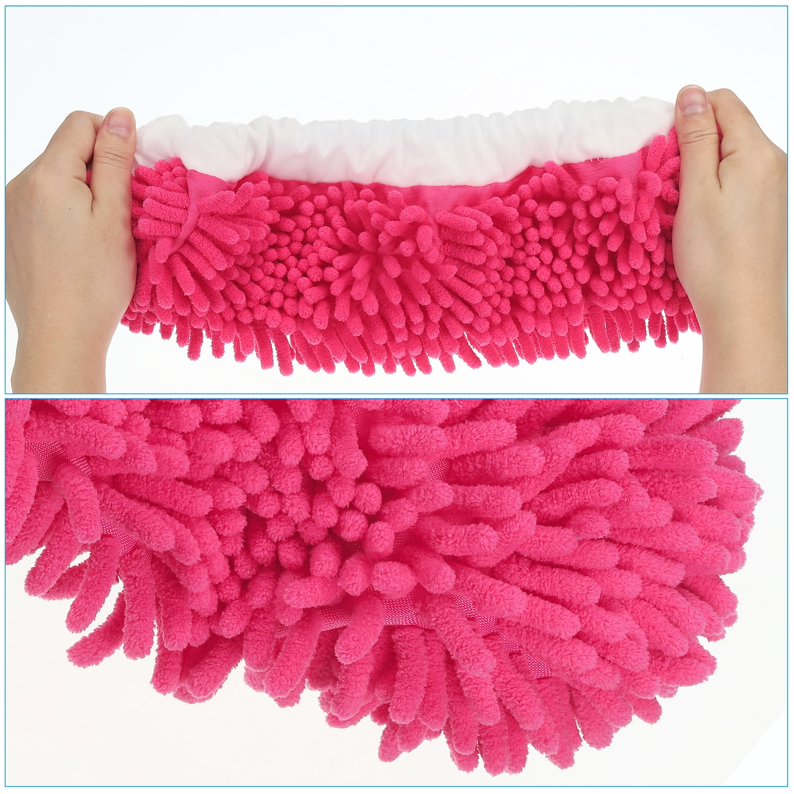 Unique Bargains Mop Slippers Microfiber Floor Cleaning Cover Chenille Duster  Multicolor