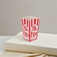 thumbnail image 4 of 24Pack Paper Popcorn Bag Red Striped Wavy Edge for Snack Gatherings, 4 of 8