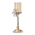 thumbnail image 1 of Portavelas de cristal con forma de pétalo, centro de mesa, accesorio de cena, práctico regalo de inauguración de la casa, soporte de candelabro de Pilar para dormitorio 12cmx31cm, 1 of 8