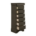 thumbnail image 4 of 6 Drawer Wooden Lingerie Chest With Pull Out Tray, Gray- Saltoro Sherpi, 4 of 5