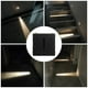 thumbnail image 3 of Lámpara de pared moderna para escalera, empotrada, para interiores, luz blanca cálida, iluminación de paisaje de 3 W cuadrado negro, 3 of 9