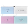 thumbnail image 1 of 4pcs Mask Storage Clip Ziplock Bag Cartoon Widen Zipper Waterproof File Bag, 1 of 5