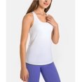 thumbnail image 4 of Women's Open Back Workout Athletic Yoga Tank Tops with Built in Bra, 4 of 7
