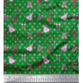 thumbnail image 1 of Soimoi Green Rayon Fabric Dot & Accessories Fashion Print Fabric by Yard 56 Inch Wide, 1 of 3