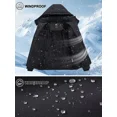 thumbnail image 3 of NEIKU Boys Winter Jacket Waterproof Fleece Lined Hooded Winter Puffy Cotton Coat Outdoor Jacket Black 10-12Y, 3 of 6