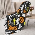 thumbnail image 6 of Halloween Blanket Throw Blanket for Couch Sofa and Bed, spider web pumpkin halloween Halloween Plush Throw Blanket, Halloween Decor Fuzzy Cuteness Comfy Flannel Blanket, 6 of 7