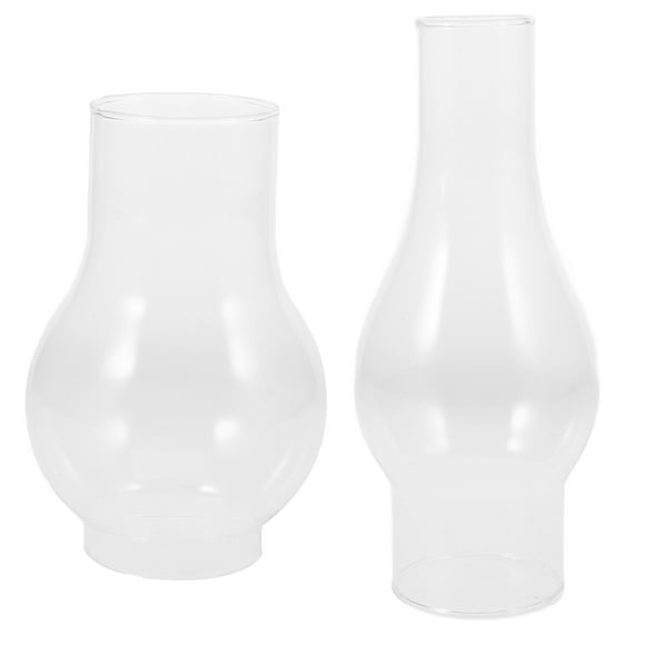 2 uds lámpara de aceite transparente lámpara de aceite de chimenea pantalla de lámpara a prueba de viento pantalla de lámpara de queroseno transparente
