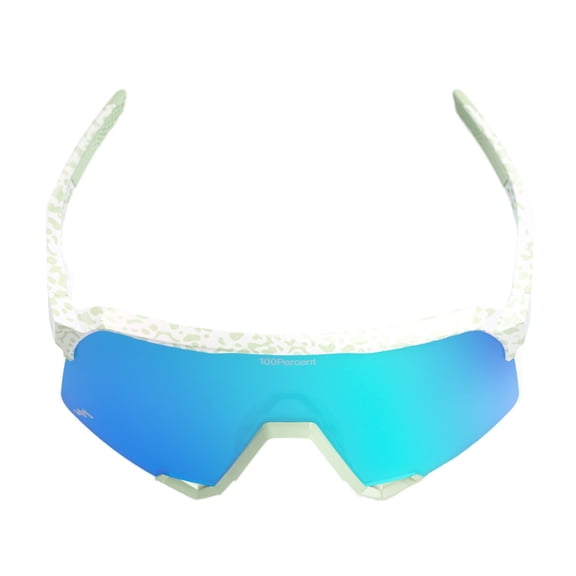 100 Percent S3 LE Elly 2 Sunglasses with Blue Topaz Mirror Lenses and Lightweight TR90 Frame (Polished Light Green)
